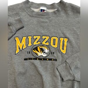 Vintage‎ Russell Athletic Missouri Tigers Women’s Gray Sweatshirt Size M Mizzou
